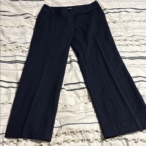 Ann Taylor Navy Pinstripe Wide Leg Pants